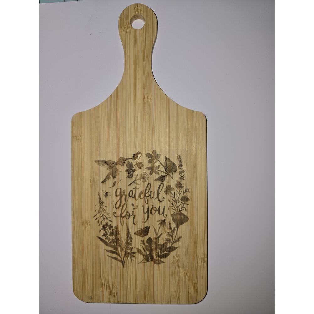 Mothers Day Gift Bamboo Charcuterie Board Bamboo Grateful For You Gift Decor